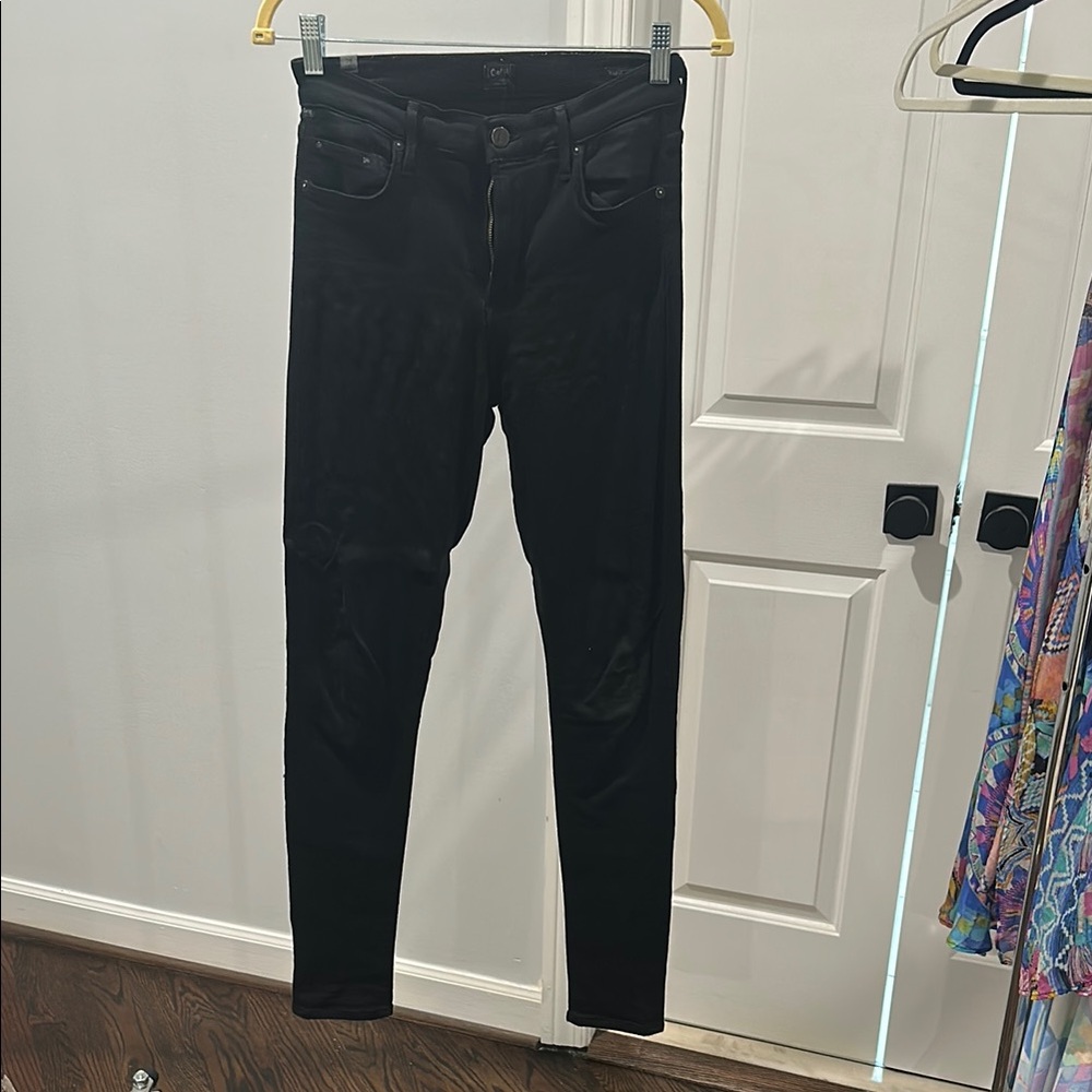 Citizens of Humanity Black Skinny Jeans High-Rise Stretch